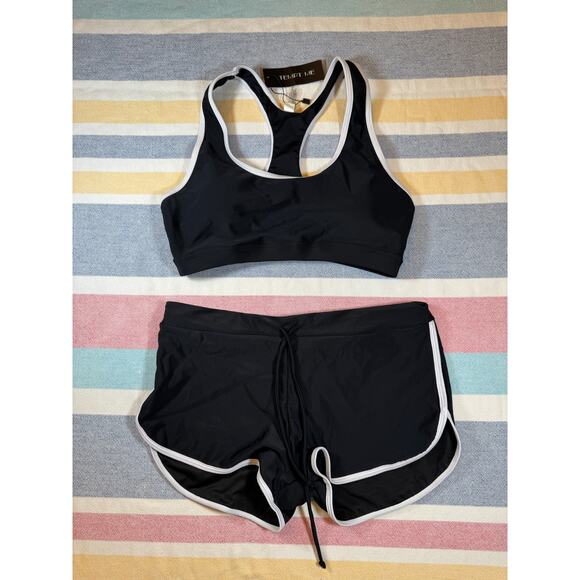 NWT Tempt Me Vintage-Inspired Two-Piece Swimsuit (Size M) - Picture 1 of 8